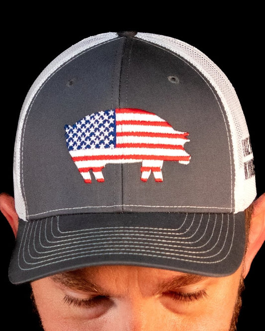 Killer Hogs Grey American Hog Hat - HowToBBQRight